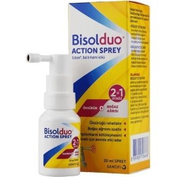 Bisolduo Action 2'si1 Arada Boğaz Spreyi 20ML