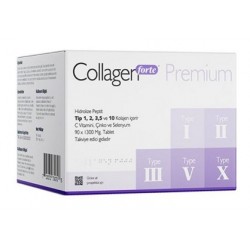 Collagen Forte Premium Kolajen 90 Tablet (5 Tip Kolajen Tip 1, Tip 2, Tip 3, Tip 5, Tip 10)