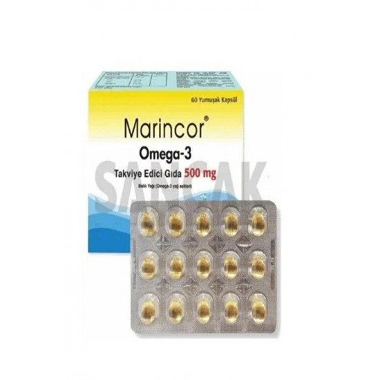 Marincap Omega 3 500 mg 60 Kapsül Balık Yağı Marincap Omega 3 500 mg 60 Kapsül Balık Yağı