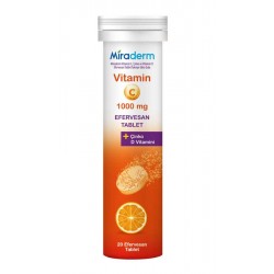 Miraderm Vitamin C 1000mg Efervesan 20 Tablet 