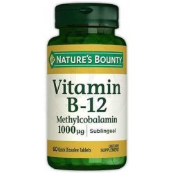 Nature's Bounty Vitamin B12 Methylcobalamin 1000 mcg 60 Dilaltı Tablet