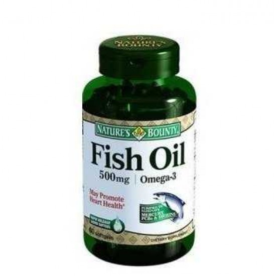 Natures Bounty Fish Oil 500 mg / Omega-3 60 Softjel Natures Bounty Fish Oil 500 mg / Omega-3 60 Softjel