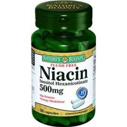 Natures Bounty Flush Free Niacin 500 mg 50 Kapsül