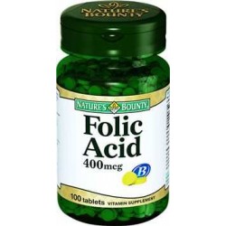 Natures Bounty Folic Acid 400 mcg 100 Tablet