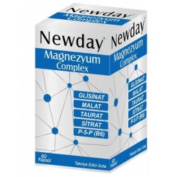 Newday Magnezyum Complex 60 Kapsül SKT: 06/2024