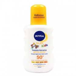 Nivea Sun Kids Hassas Koruma Güneş Spreyi SPF+ 50 Kokusuz 200 ml 