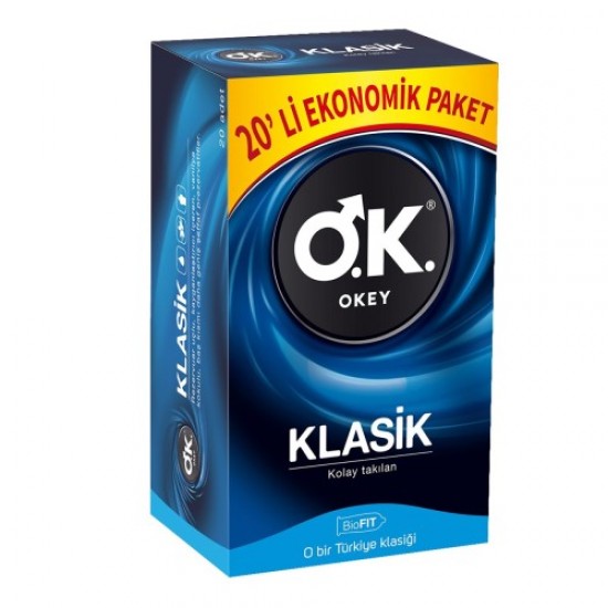 Okey Klasik Prezervatif 20 lİ  Ekonomik