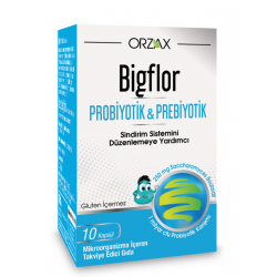 Orzax Bigflor Probiyotik-Prebiyotik 10 Kapsül