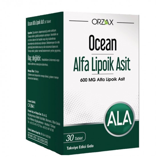 Orzax Ocean 600 mg Alfa Lipoik Asit 30 Kapsül