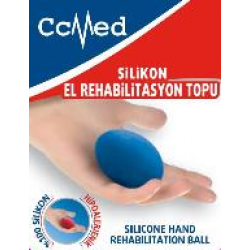 CCMED Slikon Rehabilitasyon Stres Topu El Parmak Egzersiz Stres Topu (mavi) (Orta)  