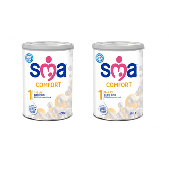 SMA Comfort 1 Bebek Devam Sütü 400gr - 0-6 Ay Bebek Maması 2 Adet 