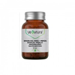 Venatura Betain HCL+ Pepsin Betain HCL Pepsin Ve Centiyana Kökü Takviye Edici Gıda 90 Kapsul