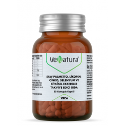 Venatura Saw Palmetto 60 Kapsül ( Venatura Saw Palmetto Likopen, Çinko, Selenyum 60 Kapsül )