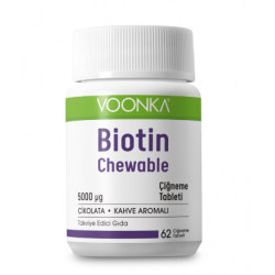 Voonka Biotin Chewable 5000µg  62 Çiğneme Tableti
